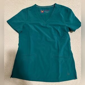Urbane Hunter Green scrub top size S